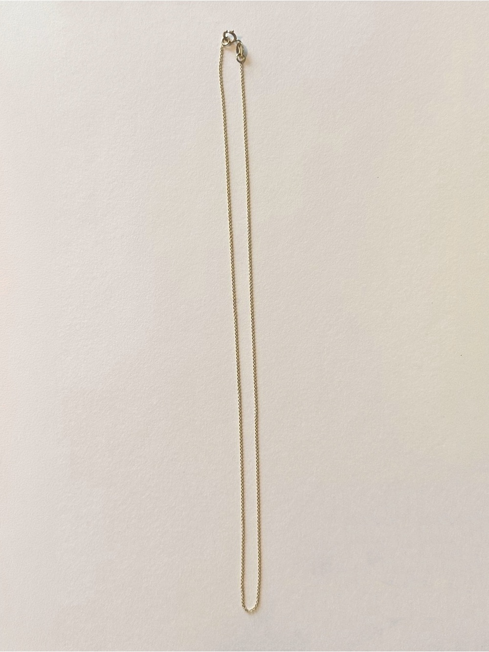 14K Solid Gold Delicate Rolo Chain 16" - Picture 2 of 5